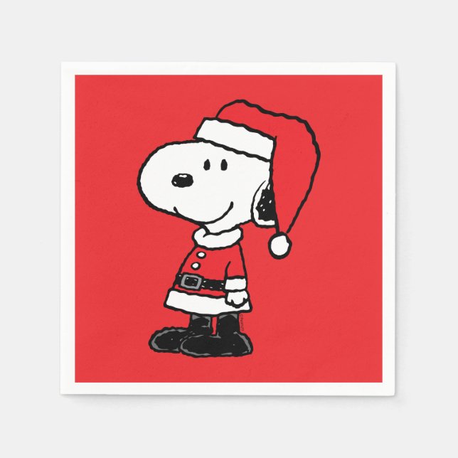 Peanuts | Snoopy Santa Claus Napkin (Front)