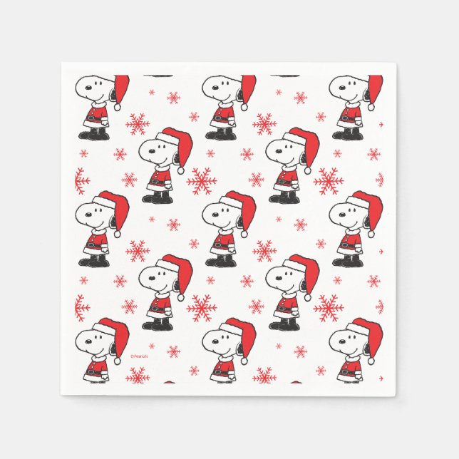Peanuts | Snoopy Santa Claus Napkin (Front)