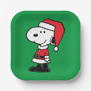 Peanuts   Snoopy Santa Claus Paper Plate