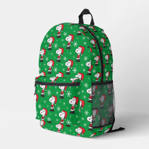 Peanuts   Snoopy Santa Claus Printed Backpack