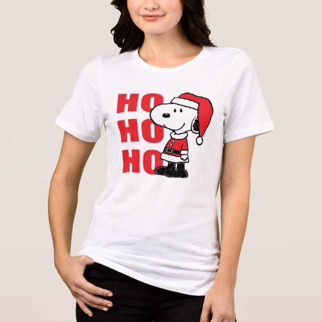Peanuts | Snoopy Santa Claus Tri-Blend Shirt (Front)