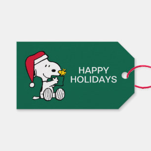 Peanuts   Snoopy Santa & Woodstock Gift Gift Tags