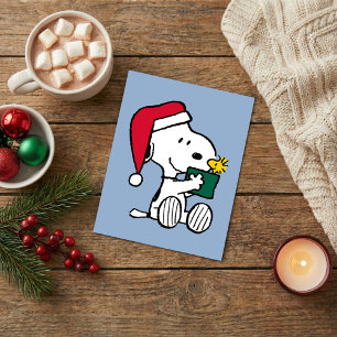 Peanuts   Snoopy Santa & Woodstock Gift Postcard