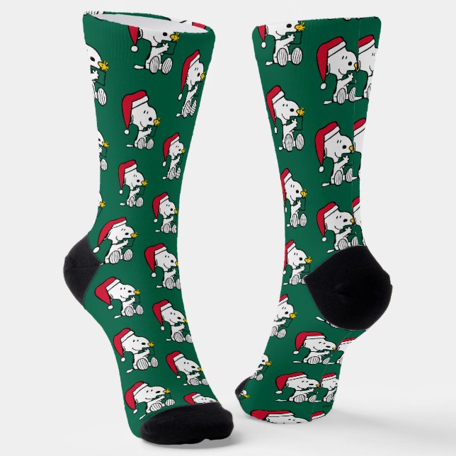 Peanuts | Snoopy Santa & Woodstock Gift Socks (Angled)