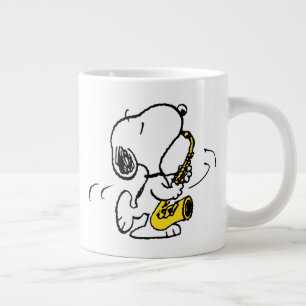 Peanuts   Snoopy Saxophone Player Large Coffee Mug