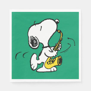 Peanuts   Snoopy Saxophone Player Napkin
