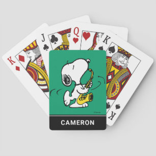 Peanuts   Snoopy Saxophone Player Playing Cards