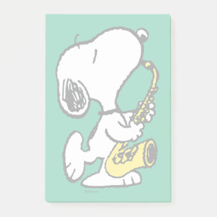 Peanuts   Snoopy Saxophone Player Post-it Notes