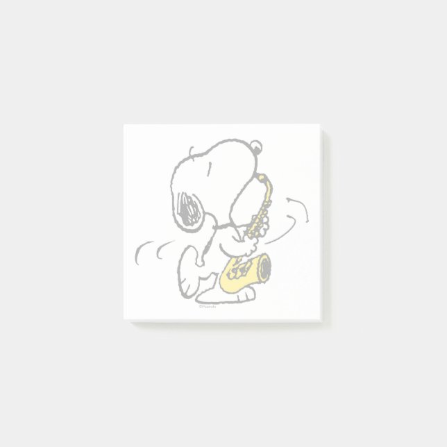 Peanuts | Snoopy Saxophone Player Post-it Notes (Front)
