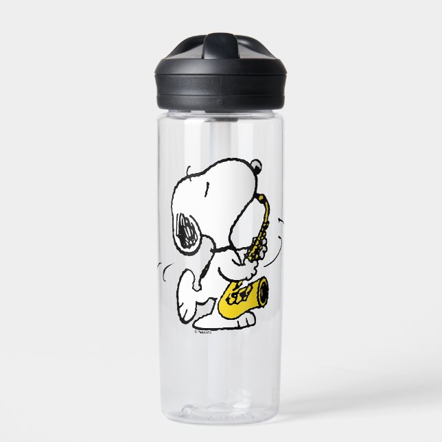 Peanuts | Snoopy Saxophone Player Water Bottle (Front)