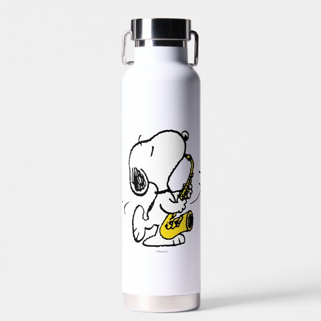 Peanuts | Snoopy Saxophone Player Water Bottle (Front)