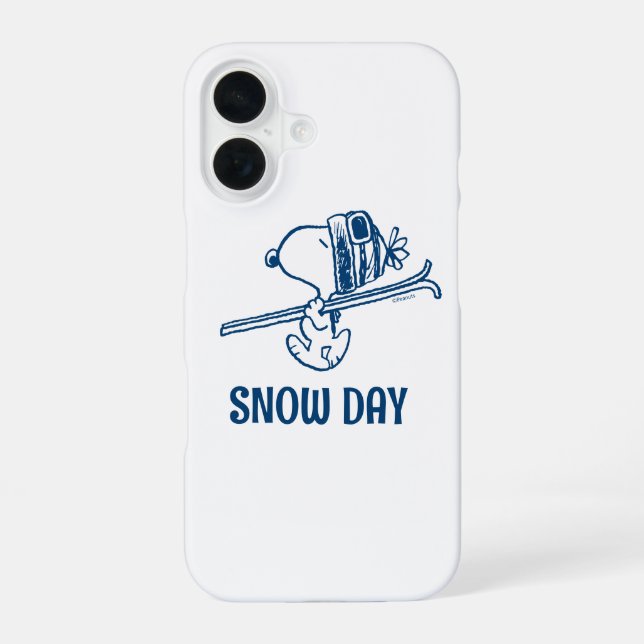 Peanuts | Snoopy Ski Trip iPhone 16 Case (Back)