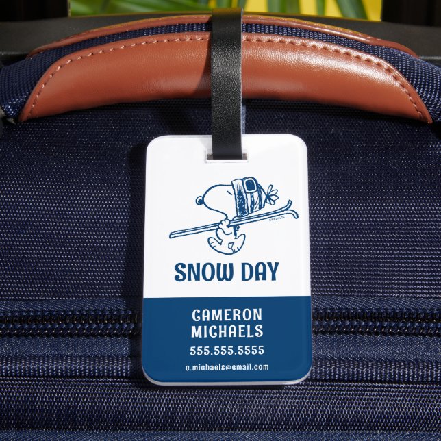 Peanuts | Snoopy Ski Trip Luggage Tag (Back Insitu 4)