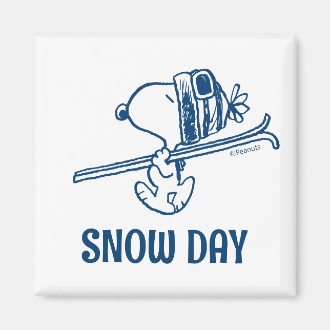 Peanuts | Snoopy Ski Trip Magnet (Front)