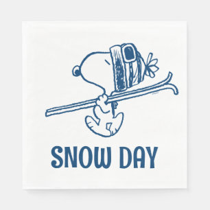 Peanuts   Snoopy Ski Trip Napkin