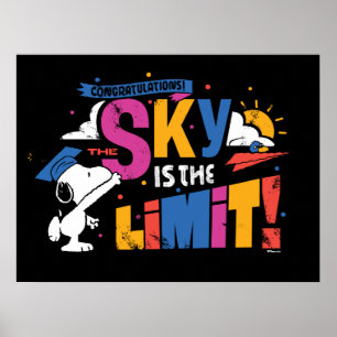 Peanuts Snoopy Sky Is The Limit Graduation Poster