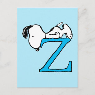 Peanuts   Snoopy Sleeping Z Postcard
