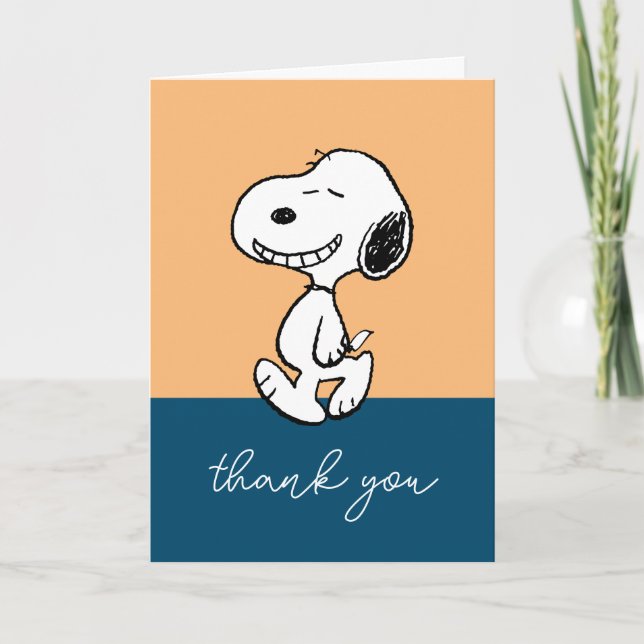 Peanuts | Snoopy Smile Thank You Card (Front)
