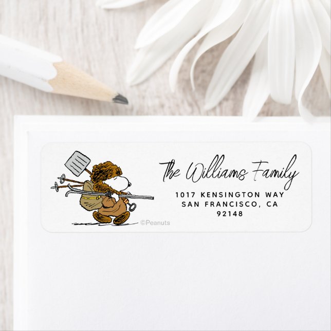 Peanuts | Snoopy Snow Warrior Return Address Label (Insitu)