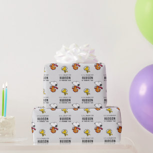 Peanuts   Snoopy Space Birthday Wrapping Paper