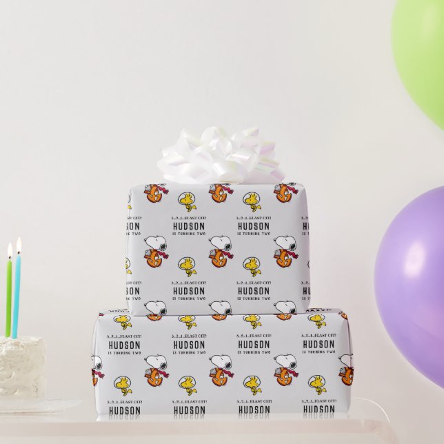 Peanuts | Snoopy Space Birthday Wrapping Paper (Party Gifts)