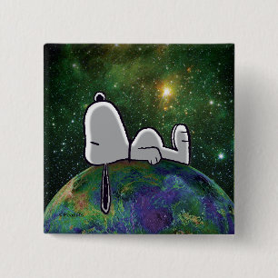 Peanuts   Snoopy Spaced Out 15 Cm Square Badge