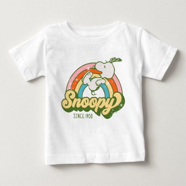 Peanuts | Snoopy Sparkle Rainbow Baby T-Shirt (Front)