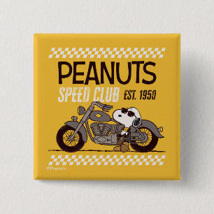 Peanuts   Snoopy Speed Club 15 Cm Square Badge