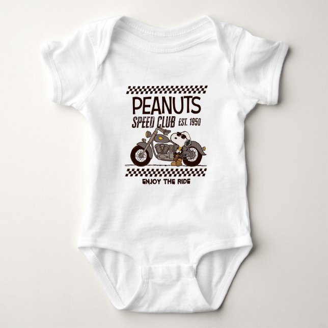 Peanuts | Snoopy Speed Club Baby Bodysuit (Front)