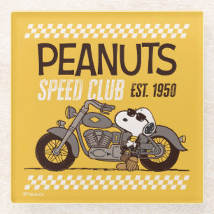 Peanuts   Snoopy Speed Club Glass Coaster