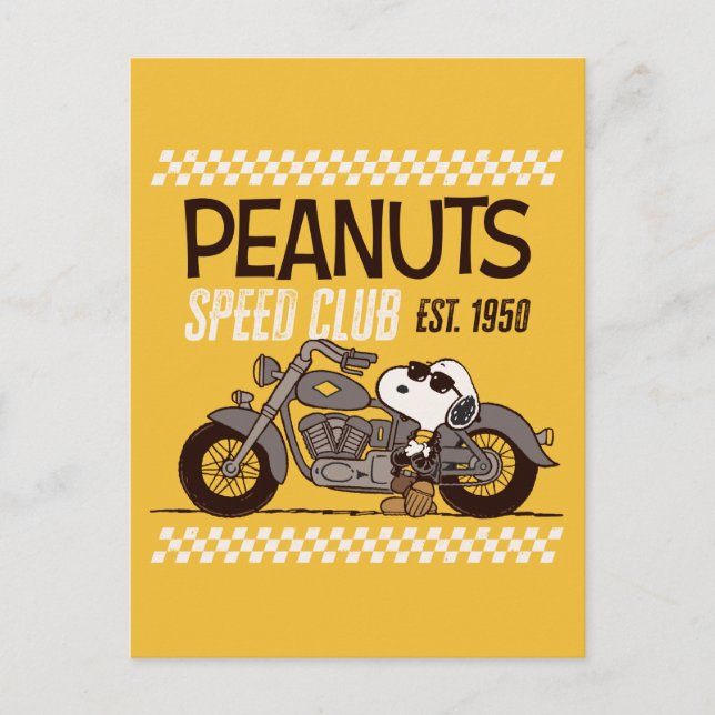 Peanuts | Snoopy Speed Club Postcard (Front)