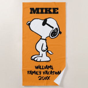 Peanuts Snoopy Sunglasses Family Vacation Beach Towel