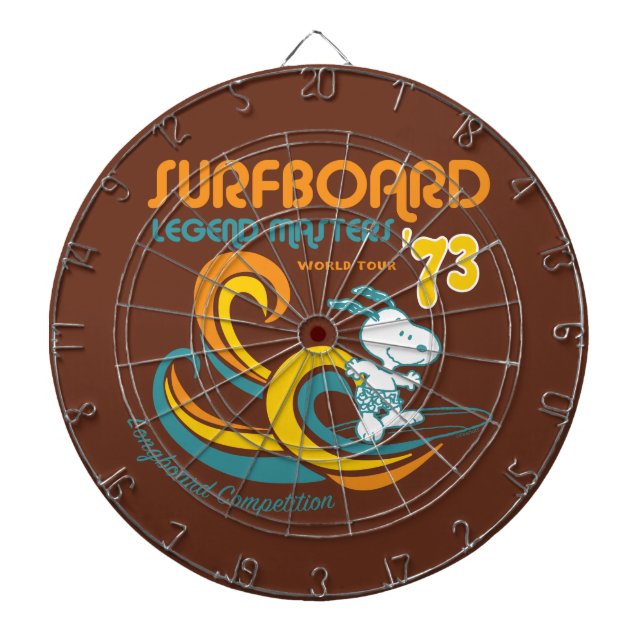 Peanuts | Snoopy Surfboard Longboard Competition Dartboard (Front)