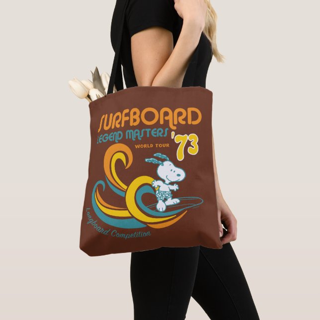 Peanuts | Snoopy Surfboard Longboard Competition Tote Bag (Close Up)