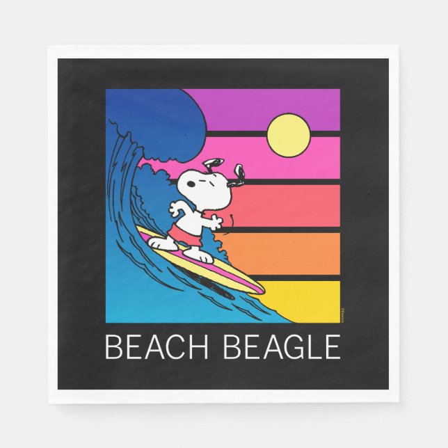 Peanuts | Snoopy Surfing Napkin (Front)