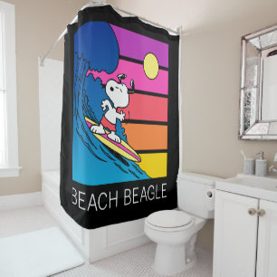 Peanuts   Snoopy Surfing Shower Curtain
