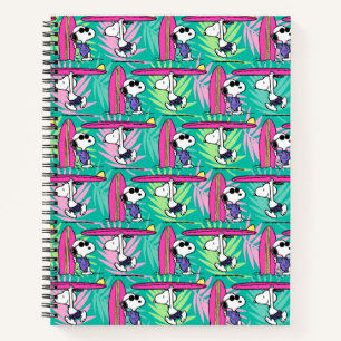 Peanuts   Snoopy Teal Surf Pattern Notebook