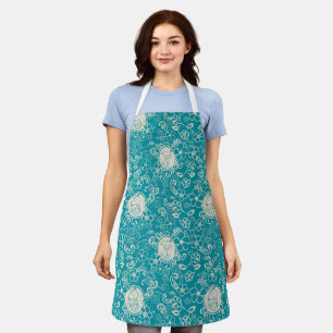 Peanuts   Snoopy Teal Tropical Beach Pattern Apron