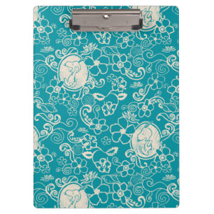 Peanuts   Snoopy Teal Tropical Beach Pattern Clipboard