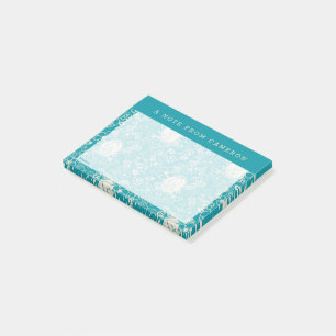 Peanuts   Snoopy Teal Tropical Beach Pattern Post-it Notes
