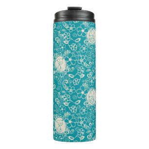 Peanuts   Snoopy Teal Tropical Beach Pattern Thermal Tumbler