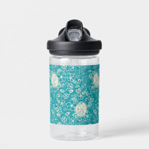 Peanuts   Snoopy Teal Tropical Beach Pattern Water Bottle