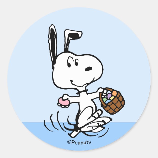 Peanuts | Snoopy the Easter Beagle Classic Round Sticker (Front)
