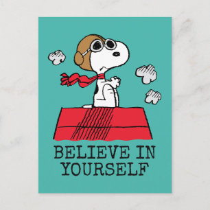 Peanuts   Snoopy the Flying Ace   Add Your Name Postcard