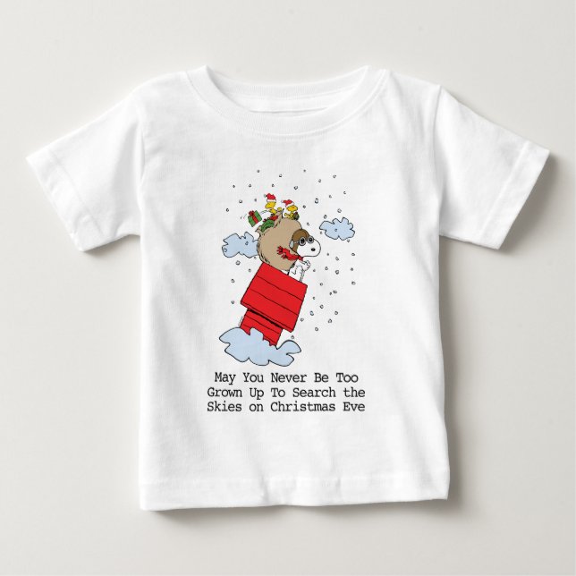 Peanuts | Snoopy the Flying Ace at Christmas Baby T-Shirt (Front)
