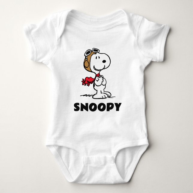 Peanuts | Snoopy The Flying Ace Baby Bodysuit (Front)