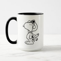Peanuts | Snoopy the Flying Ace BW