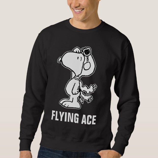 Peanuts | Snoopy the Flying Ace BW Sweatshirt (Front)