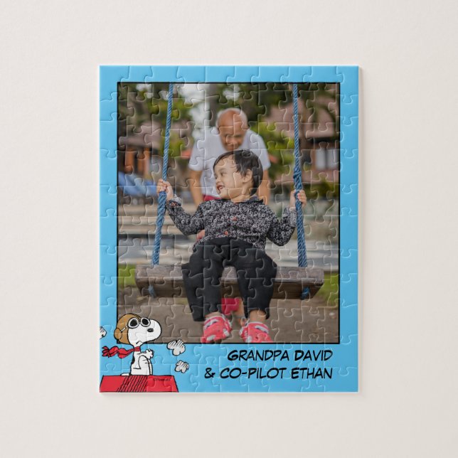 Peanuts | Snoopy the Flying Ace Custom Photo Jigsaw Puzzle (Vertical)