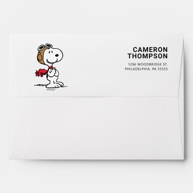 Peanuts | Snoopy The Flying Ace Envelope (Back (Top Flap))